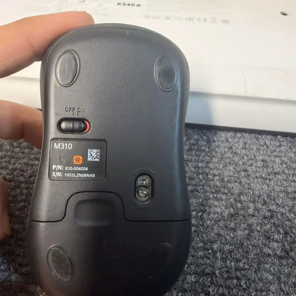 Logitech K540 Wireless Keyboard Mouse Combo 2.4GHz USB Black Full Size PC